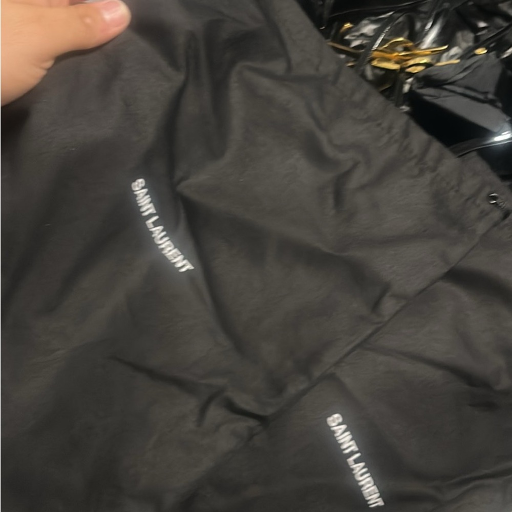 Saint Laurent Black Leather Sandals - Picture 5 of 7